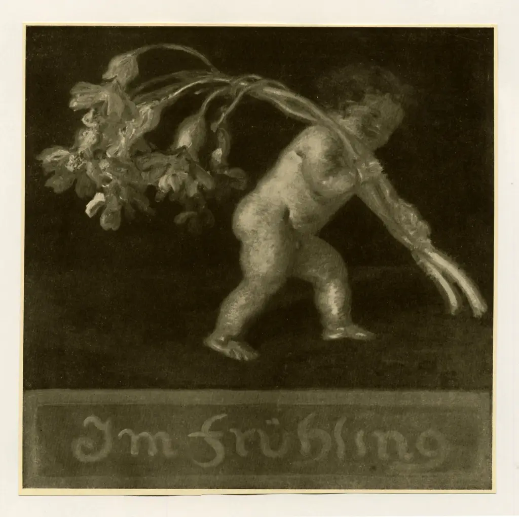 Hengeler, Adolf , Putto con fiori -