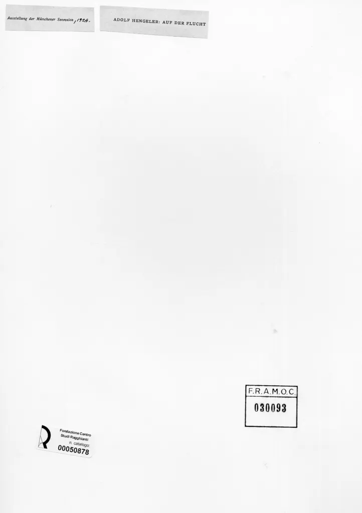 Anonimo , Hengeler, Adolf - sec. XX - In fuga , retro