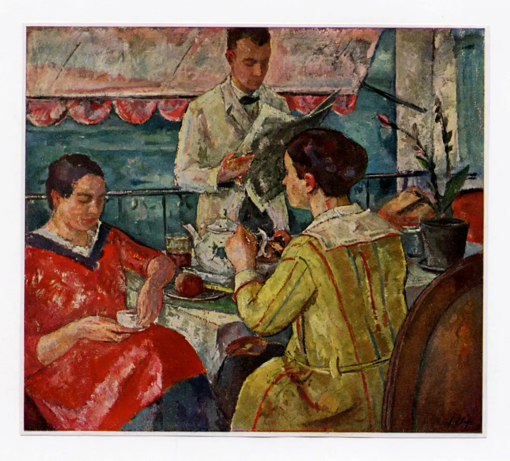 Anonimo , Hess, Julius - sec. XX - Sulla veranda , fronte