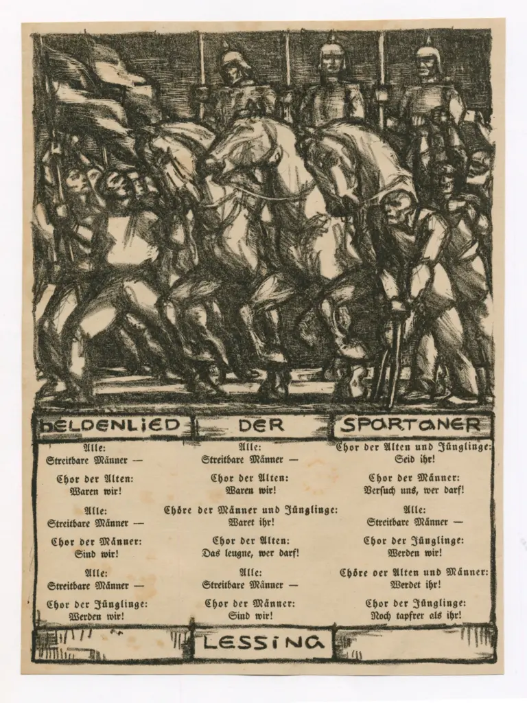 Anonimo , Hettner, Otto - sec. XX - Illustrazione con cavalieri , fronte