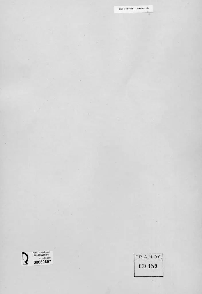 Anonimo , Heysen, Hans - sec. XIX/ XX - La luce del mattino , retro