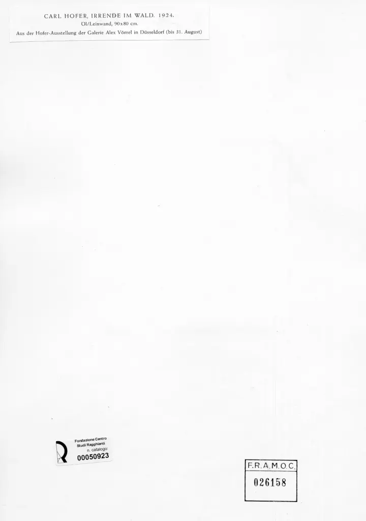 Anonimo , Hofer, Karl - sec. XX , retro