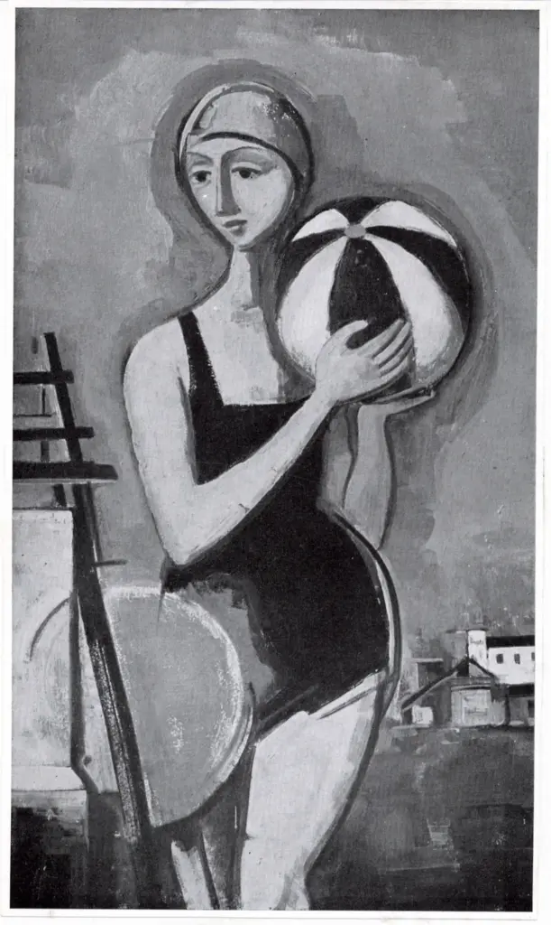 Anonimo , Hofer, Karl - sec. XX - Ragazza con pallone , fronte