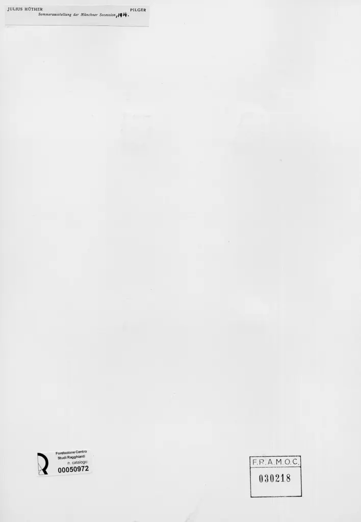 Anonimo , H&uuml;ther, Julius - sec. XX - Pellegrini , retro