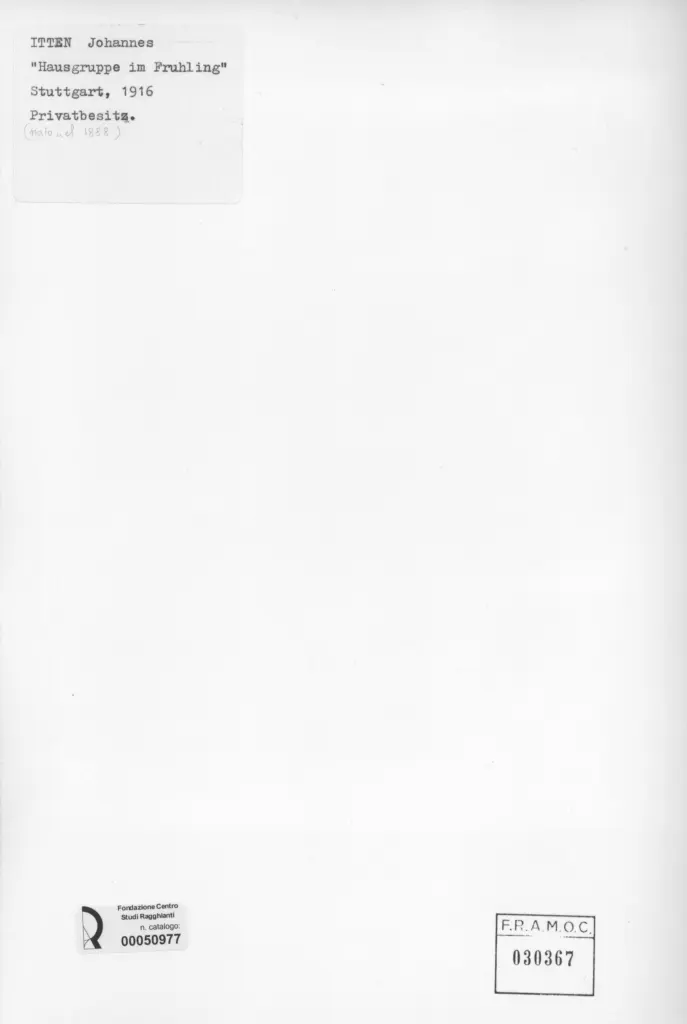 Anonimo , Itten, Johannes - sec. XX - Hausgruppe in Fruhling Stuttgart , retro