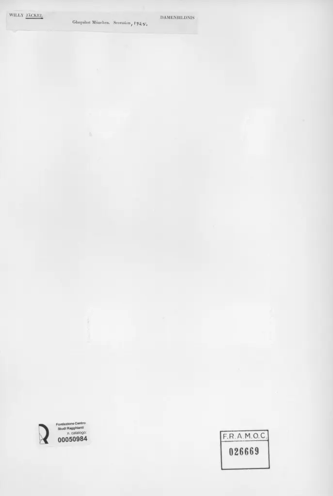 Anonimo , Jaeckel, Willy - sec. XX - Damenbildnis , retro