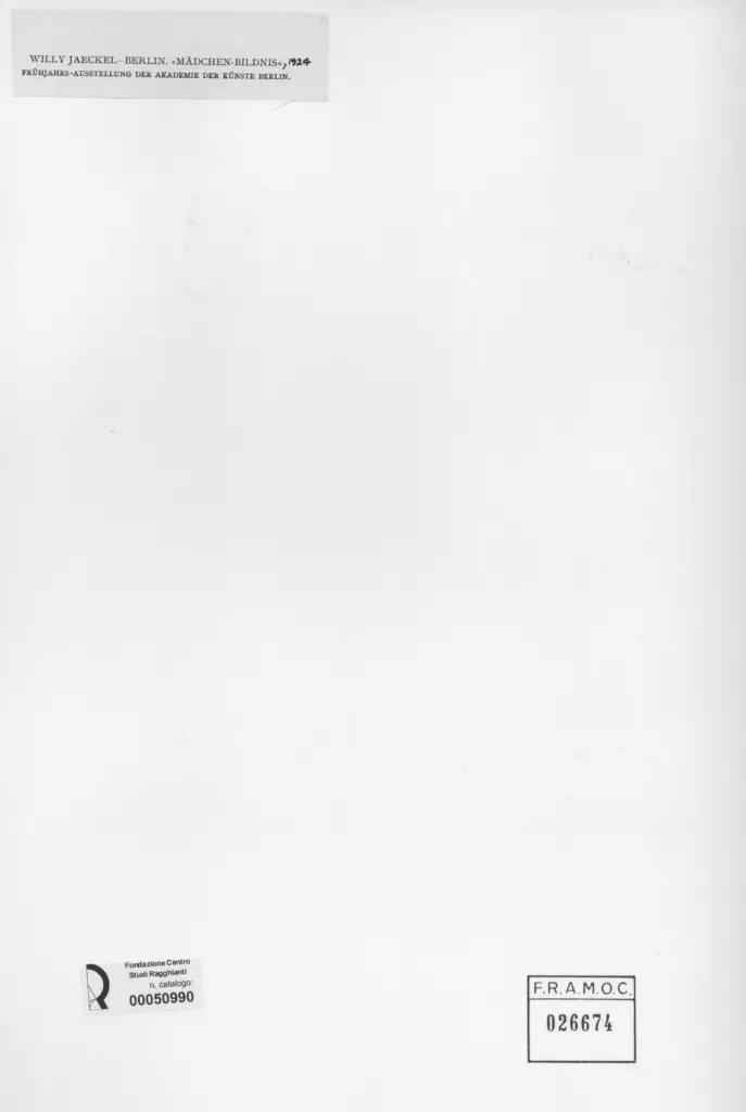 Anonimo , Jaeckel, Willy - sec. XX , retro