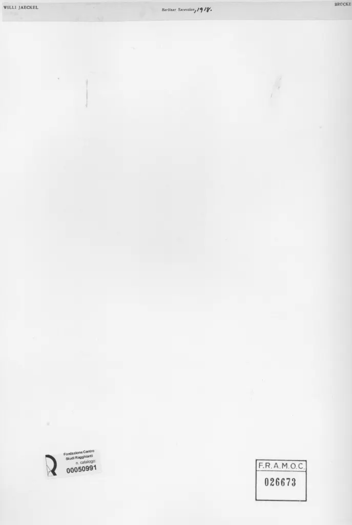 Anonimo , Jaeckel, Willy , retro