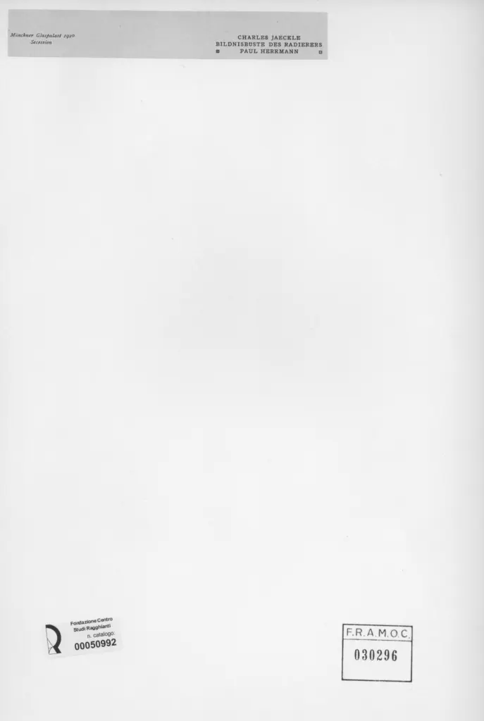 Anonimo , Jaeckle, Karl - sec. XX - Bildnisb&uuml;ste des Radierers Paul herrmann , retro
