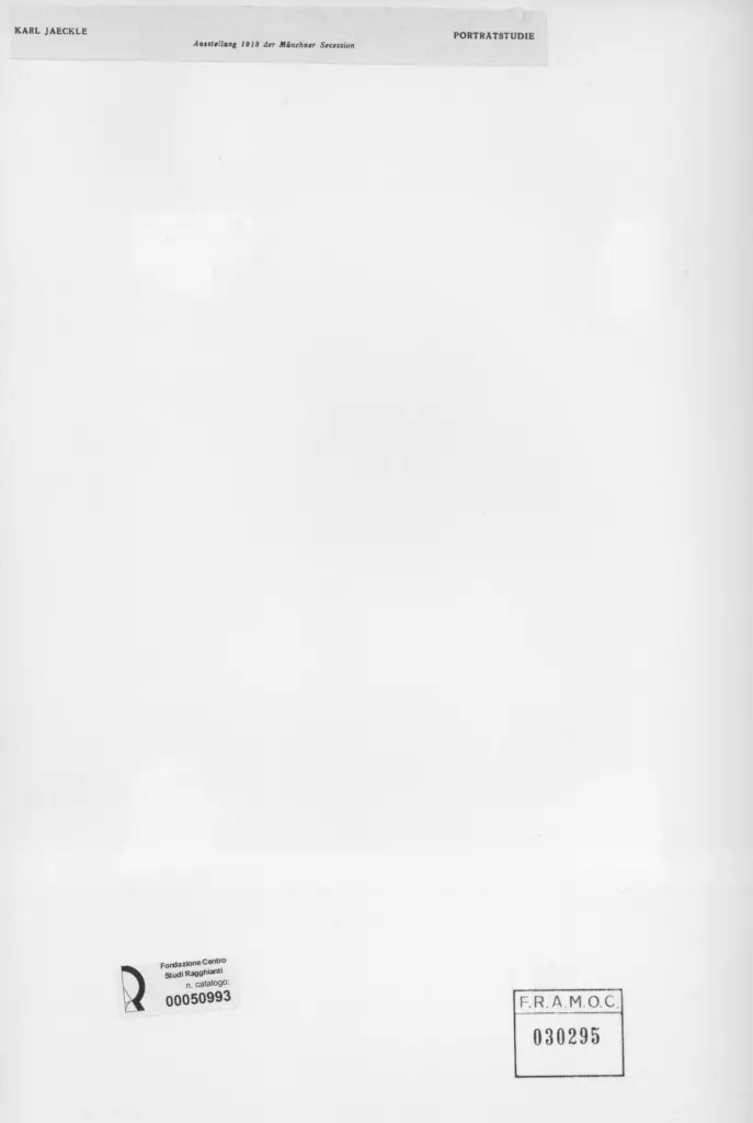 Anonimo , Jaeckle, Karl - sec. XX - Portr&auml;tstudie , retro