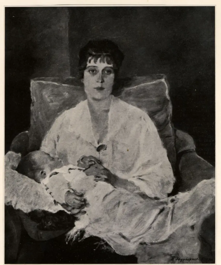 Anonimo , Jagerspacher, Gustav - sec. XX - Mutter mit Kind , fronte