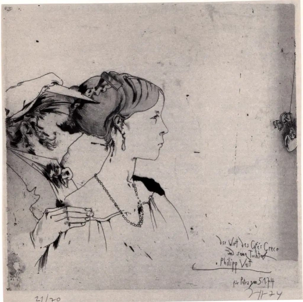 Janssen, Horst , Un uome e una donna