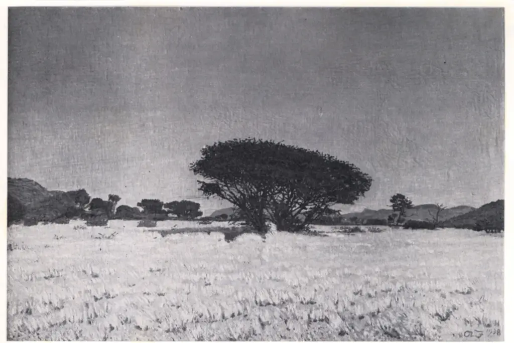 Jentsch, Adolf , Landscape with Thorn Trees -