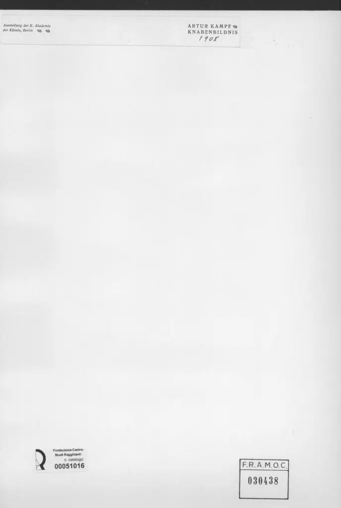 Anonimo , Von Kalckreuth, Leopold - sec. XX , retro