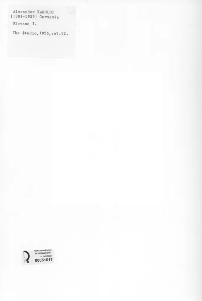 Anonimo , Kanoldt, Alexander , retro