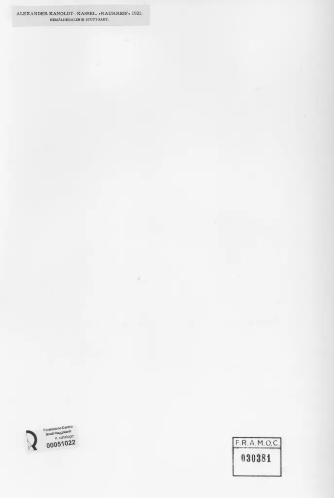 Anonimo , Kanoldt, Alexander - sec. XX - Rauhreif , retro