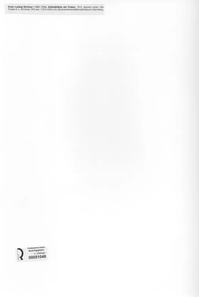 Anonimo , Kirchner, Ernst Ludwig - sec. XX - Selbstbildnis als Trinker , retro