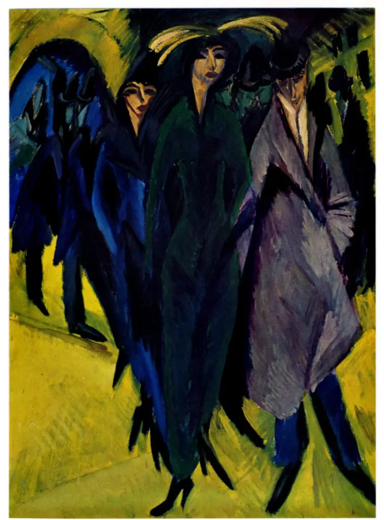 Anonimo , Kirchner, Ernst Ludwig - sec. XX - Frauen auf der Strasse , fronte