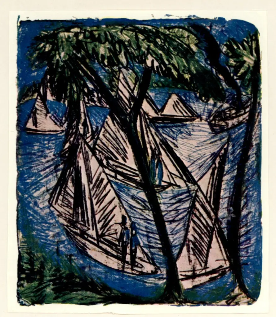 Kirchner, Ernest Ludwig , Segelbote bei Grunau