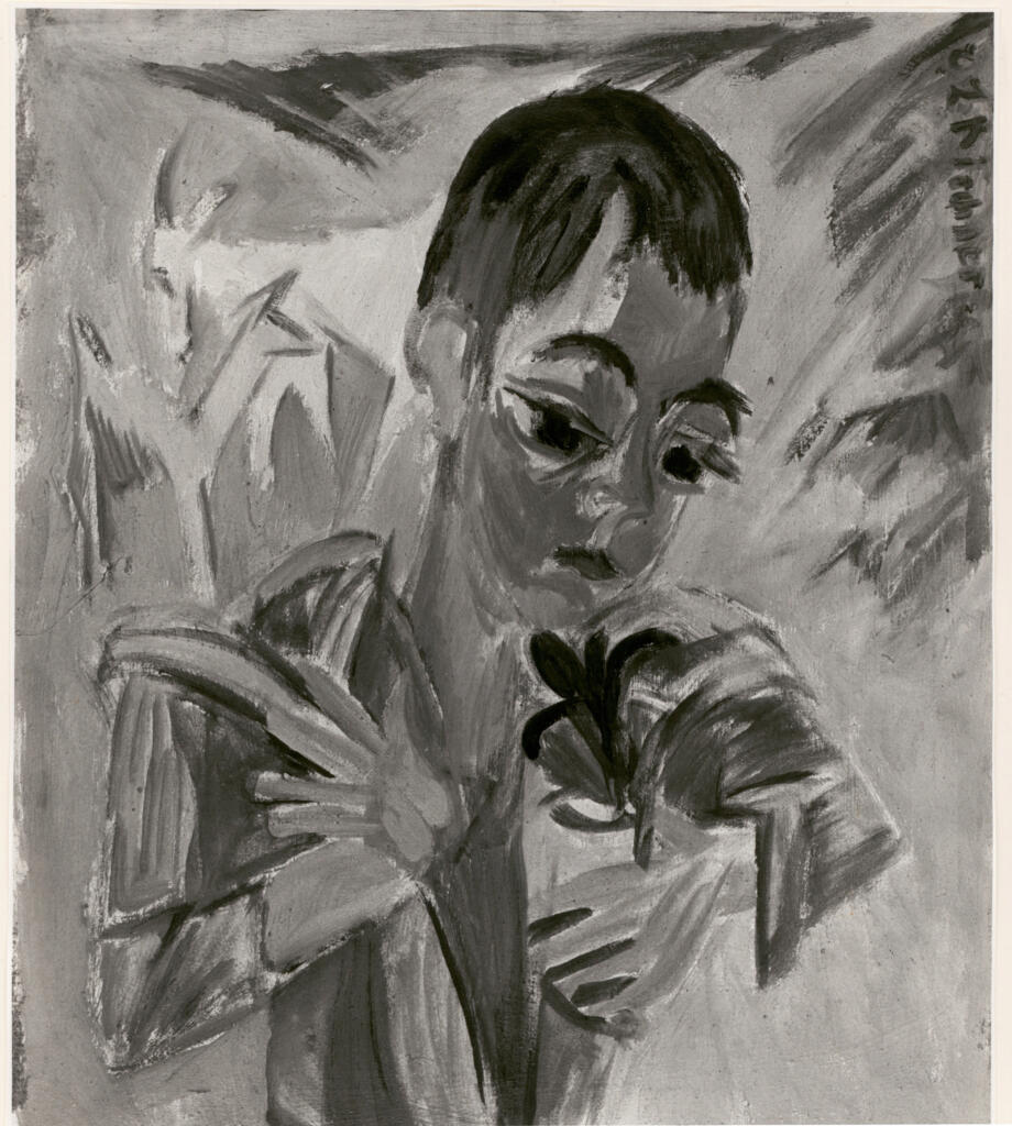 Anonimo , Kirchner, Ernest Ludwig - sec. XX - Young Shepherd with Flower , fronte