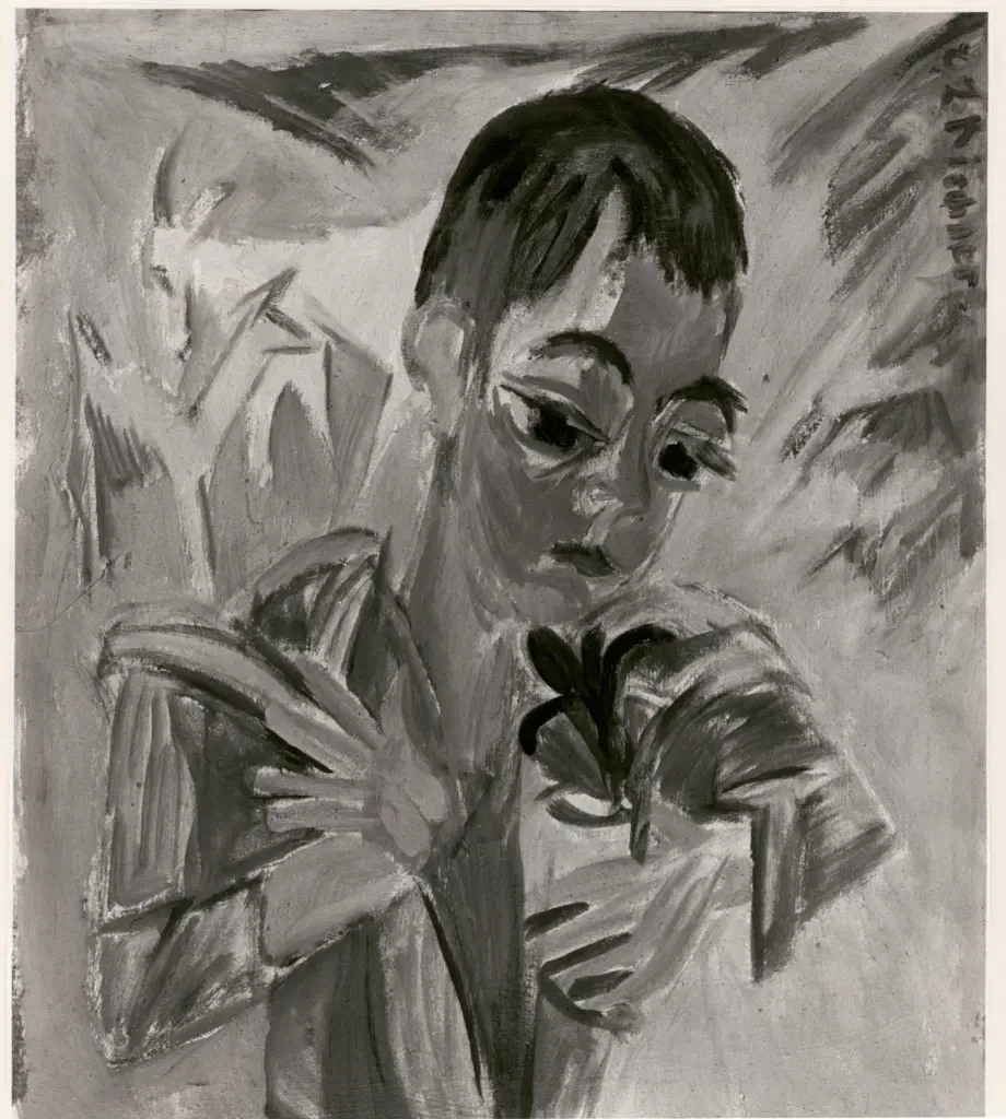 Kirchner, Ernest Ludwig , Young Shepherd with Flower