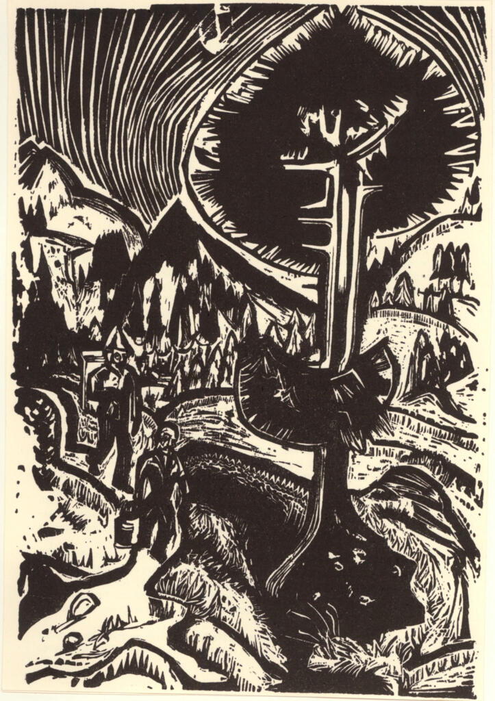 Anonimo , Kirchner, Ernest Ludwig - sec. XX - Der grosse Baum , fronte