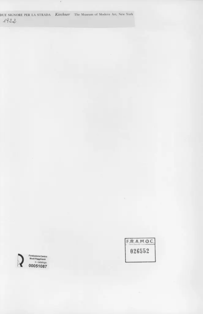 Anonimo , Kirchner, Ernest Ludwig - sec. XX - Due signore per la strada , retro