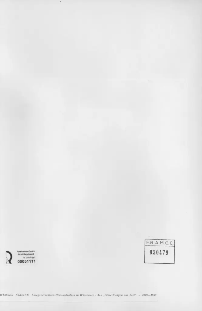 Anonimo , Klemke, Werner sec. XX , retro