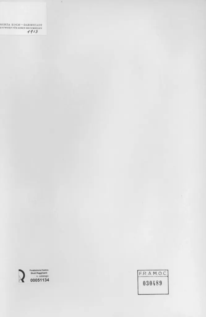 Anonimo , Koch, Herta - sec. XX - Fiori , retro