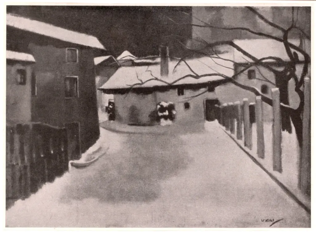 Anonimo , Kohl, Willi - sec. XX - Paesaggio innevato , fronte