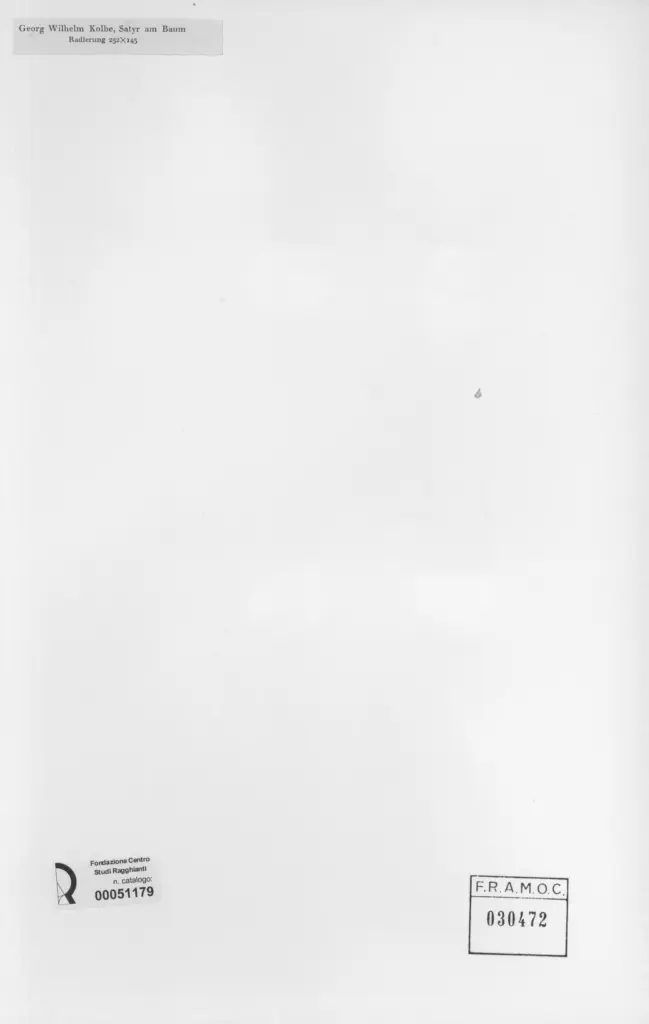 Anonimo , Kolbe, Georg - sec. XX - Satyr am Baum , retro