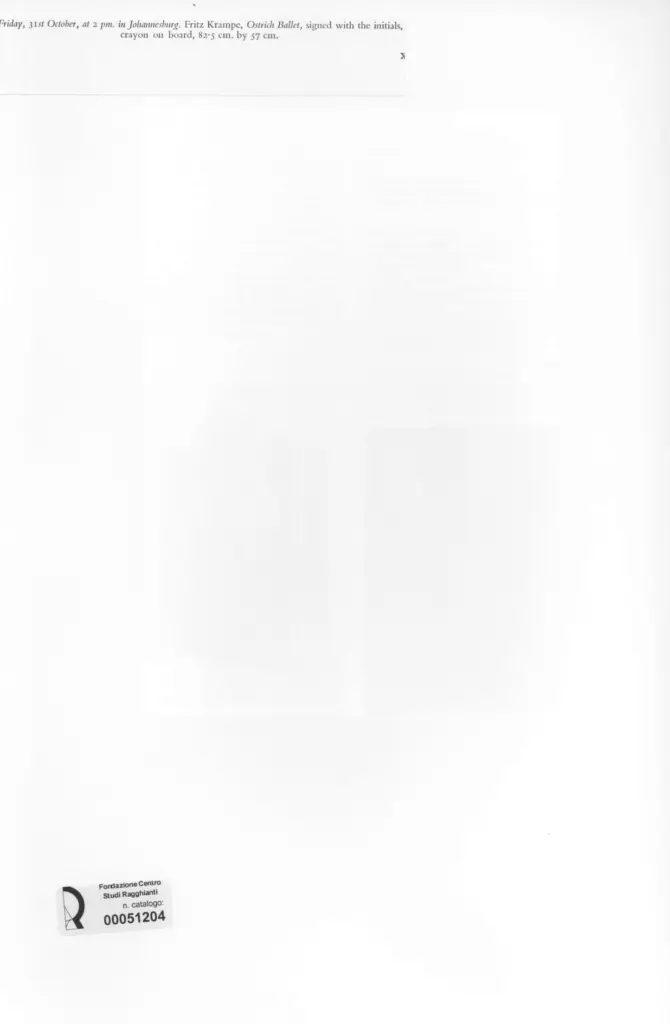 Anonimo , Krampe, Fritz - sec. XX - Ostrich Ballet , retro