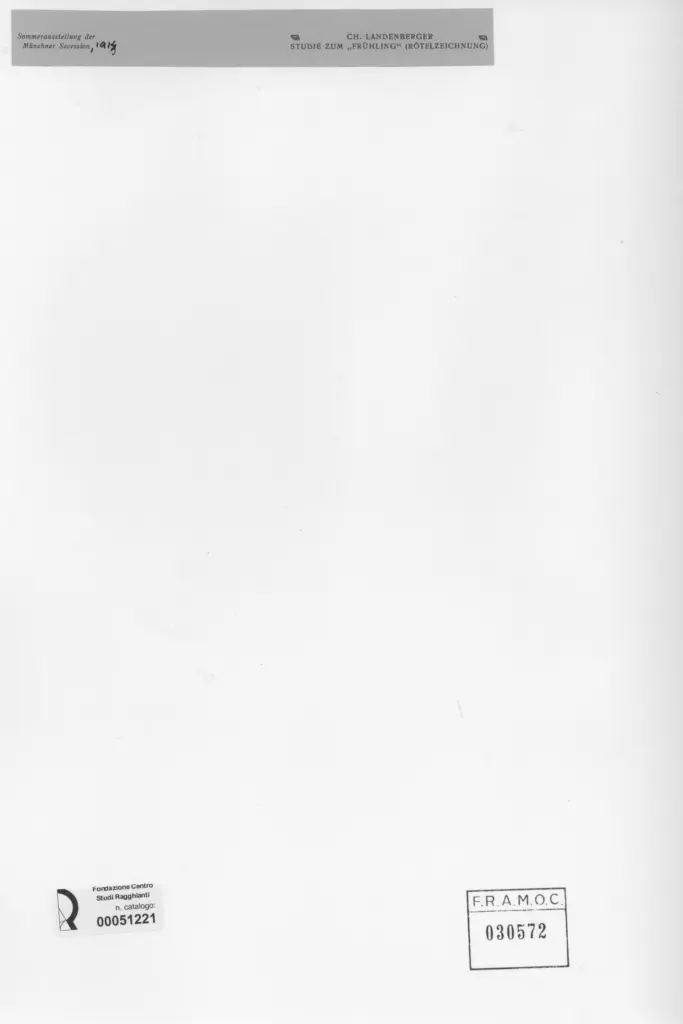 Anonimo , Landenberger, Christian - sec. XX - Studio per "Fr&uuml;hling" , retro