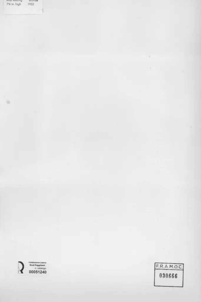 Anonimo , Lehmann, Kurt - sec. XX - Man Resting , retro