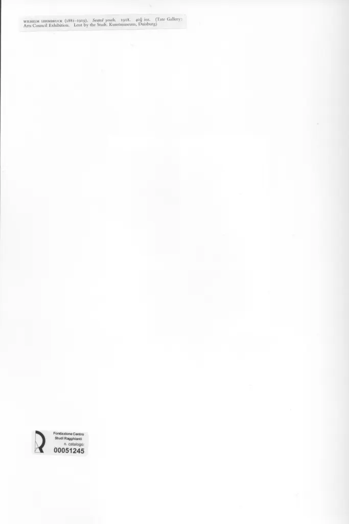 Anonimo , Lehmbruck, Wilhelm - sec. XX , retro