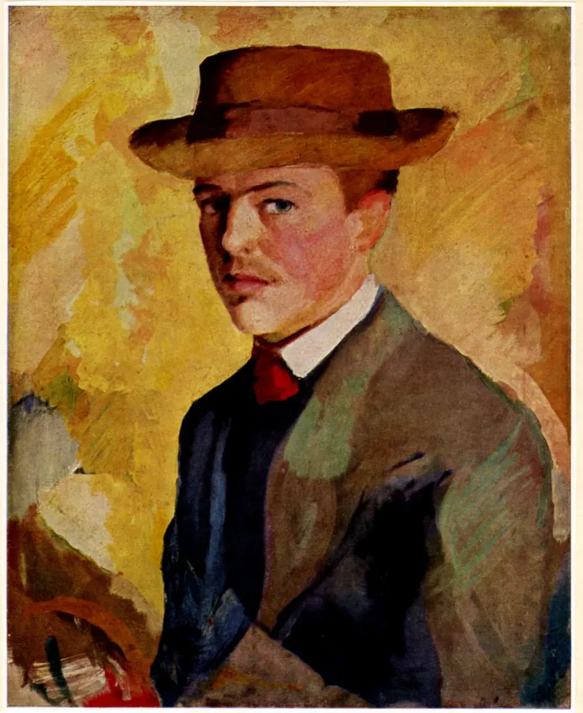 Macke, August , Selbstportr&auml;t mit Hut
