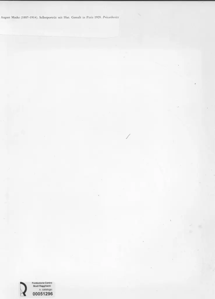 Anonimo , Macke, August - sec. XX - Selbstportr&auml;t mit Hut , retro