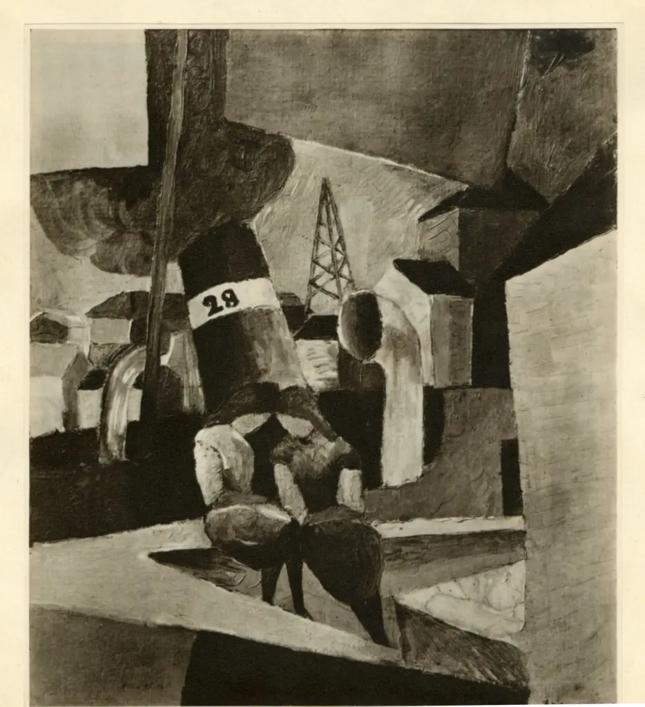 Macke, August , Hafen von Duisburg