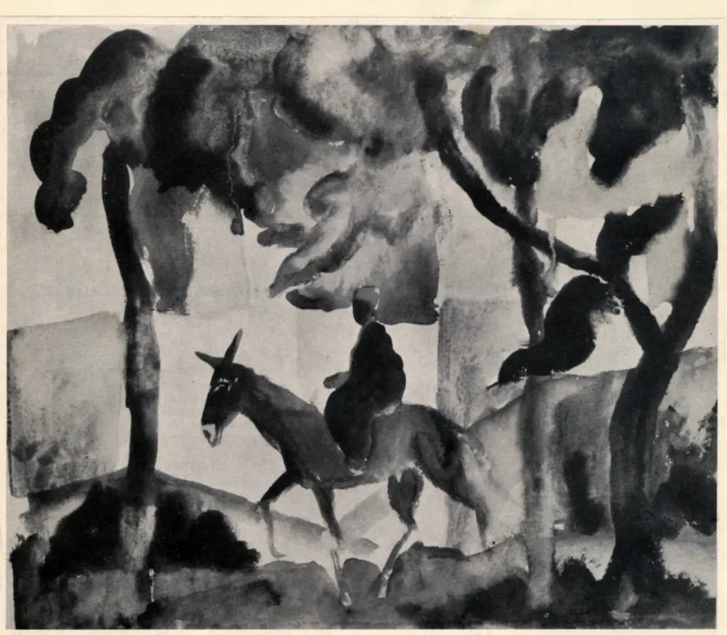 Anonimo , Macke, August - sec. XX - Der Eselreiter , fronte