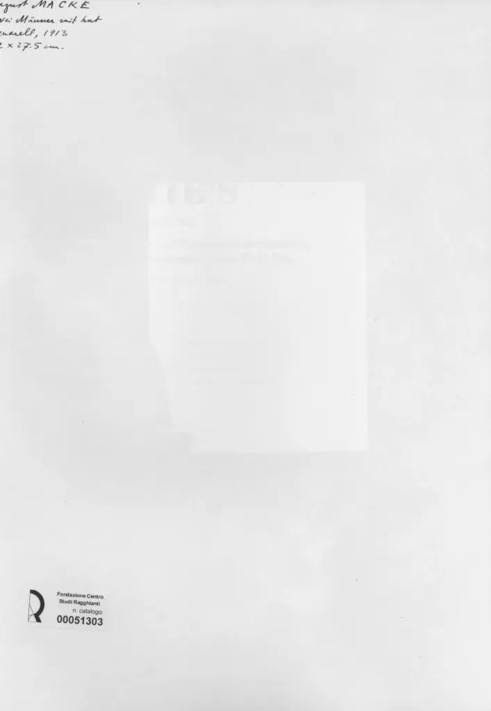 Anonimo , Macke, August - sec. XX - Zwe M&auml;nner mit hunt , retro