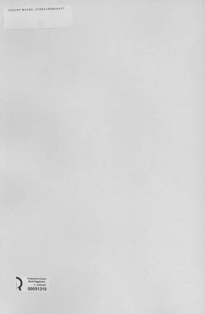 Anonimo , Macke, August - sec. XX - Park Landschaft , retro