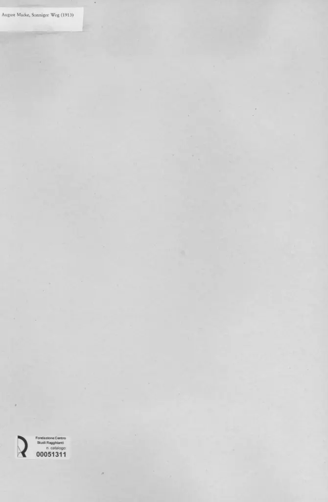 Anonimo , Macke, August - sec. XX - Sonniger Weg , retro