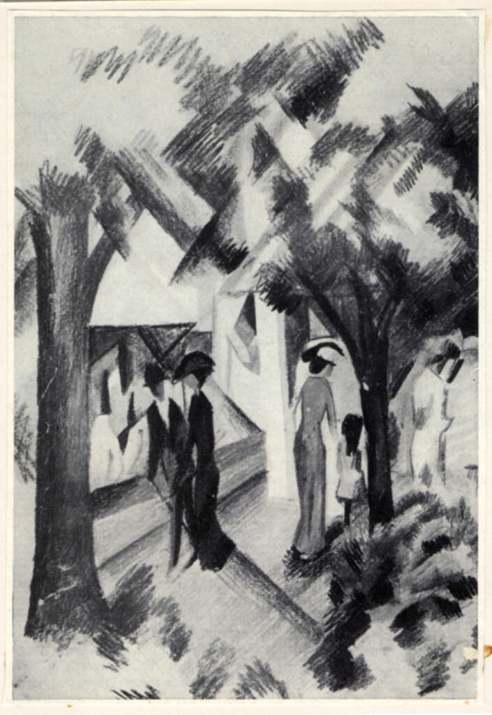 Anonimo , Macke, August - sec. XX - Spaziergänger , fronte