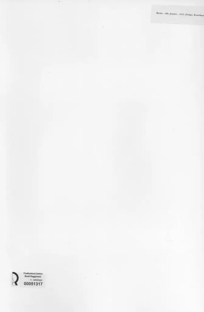 Anonimo , Macke, August - sec. XX - Alla finestra , retro