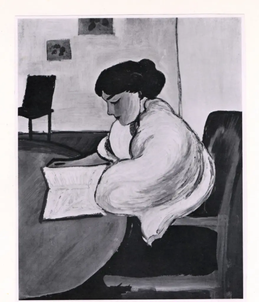 Anonimo , Macke, August - sec. XX - Lesende Frau , fronte