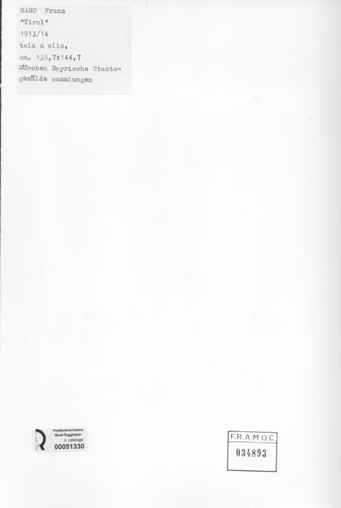 Anonimo , Marc, Franz - sec. XX - Tirol , retro