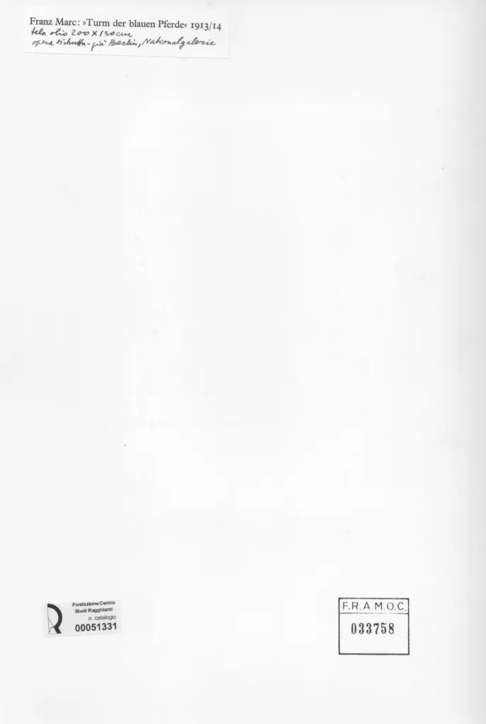 Anonimo , Marc, Franz - sec. XX , retro