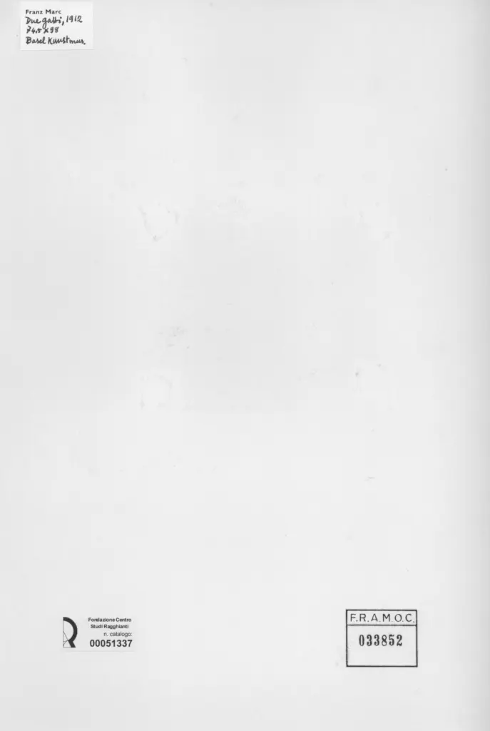 Anonimo , Marc, Franz - sec. XX , retro