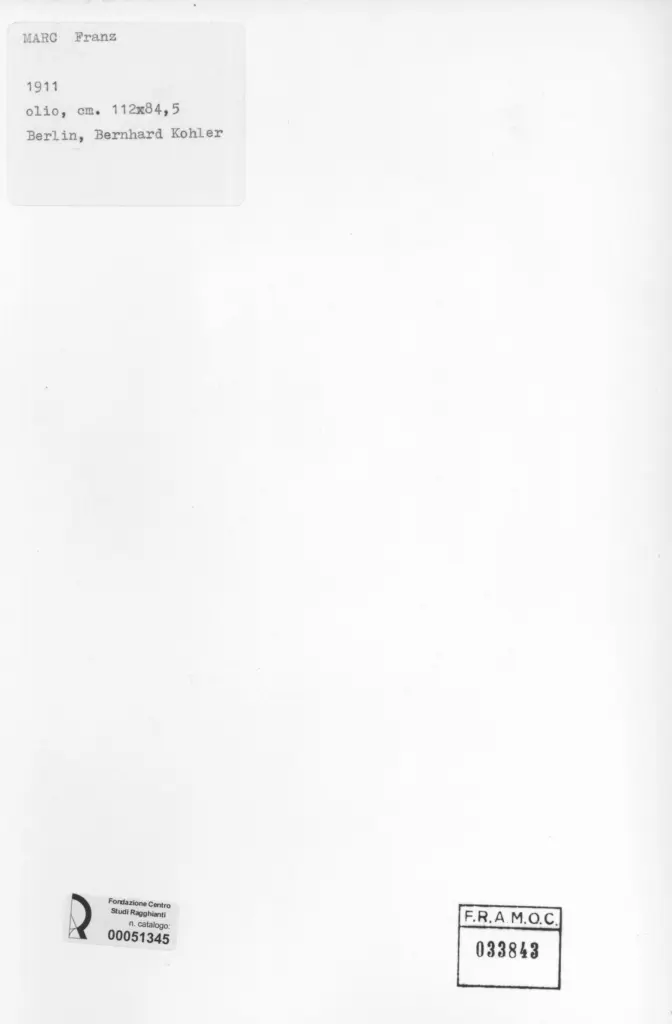 Anonimo , Marc, Franz - sec. XX , retro