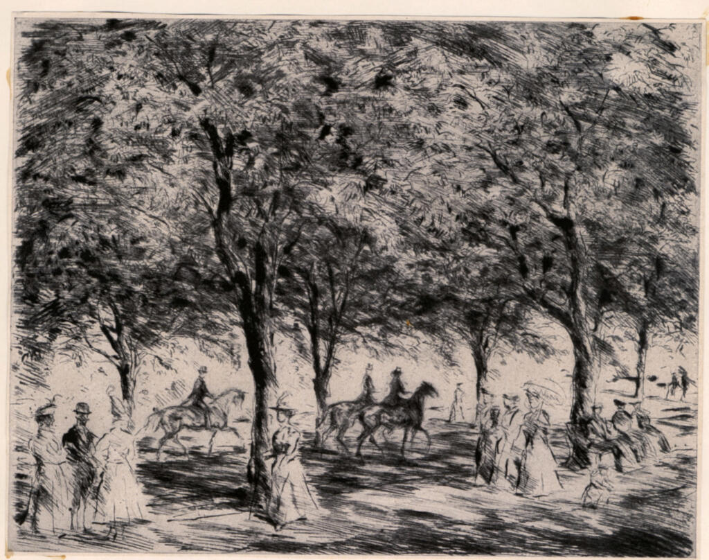 Anonimo , Meid, Hans - sec. XX - Passeggiata nel bosco , fronte
